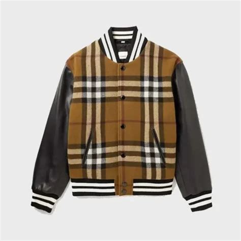 burberry letterman jacket|burberry military jacket.